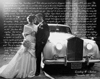 Custom Wedding Vows Canvas Print: Personalized Photo Keepsake