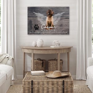 Personalized Dog Memorial Canvas: Photo Keepsake, Pet Loss Gift image 8