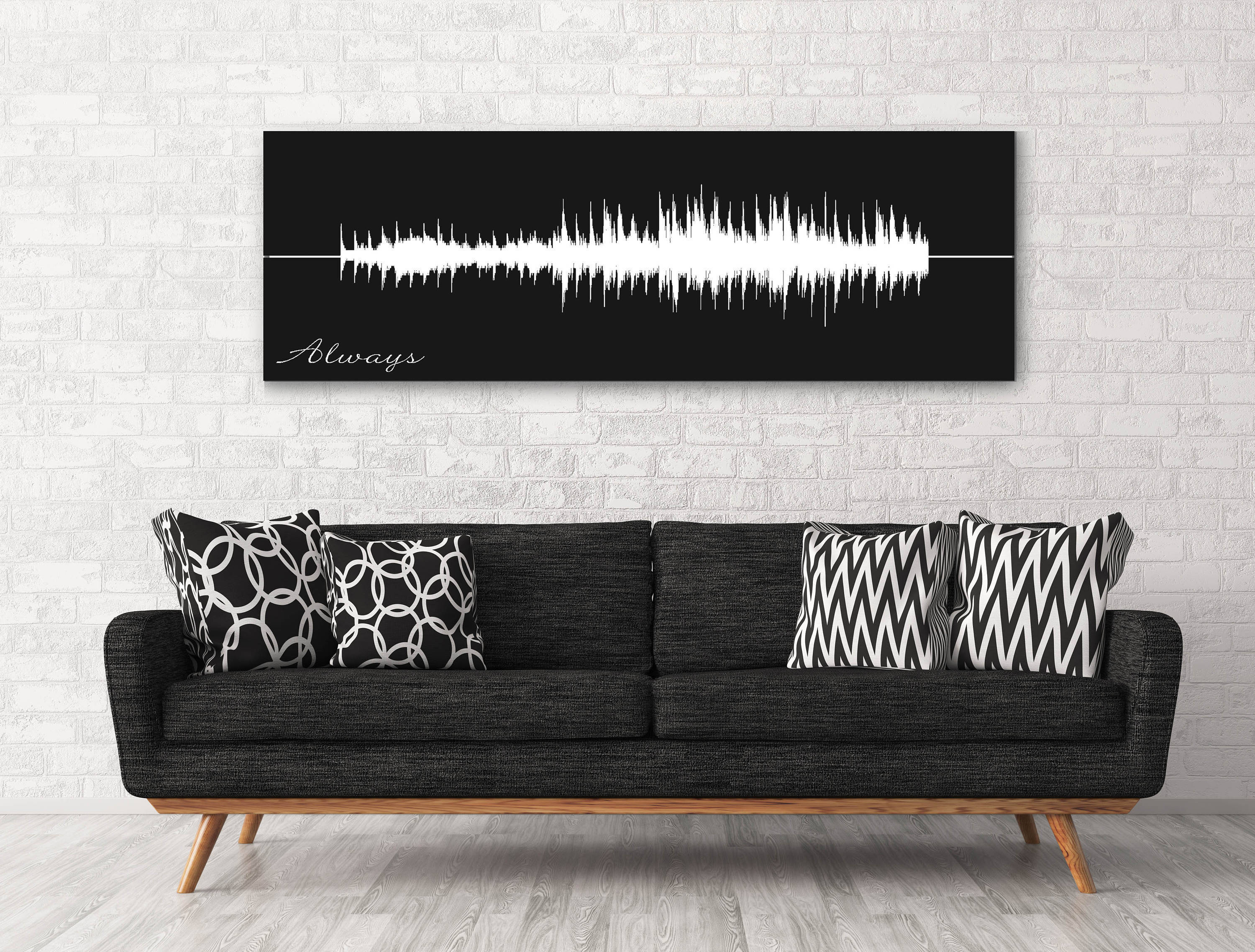 Personalized Sound Wave Art, First Dance Song Canvas, Anniversary Gift