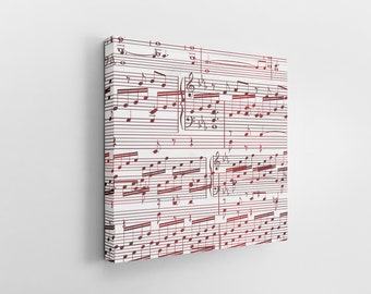 Personalized Ruby Anniversary Sheet Music Canvas Art