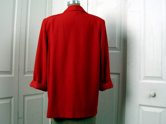 Vintage 80s Red Jacket | Radcliffe | Size 10 | Me… - image 4