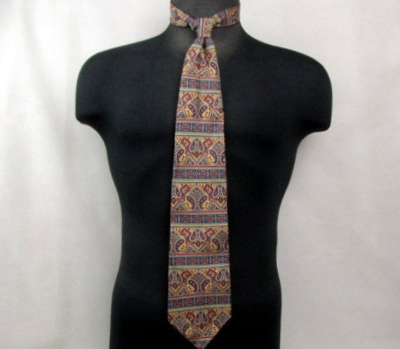 Vintage 1980s Men's Tie Silk Nubio Collezione Wide - Etsy