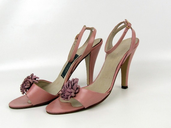 Vintage 70s 80s Black Leather Clear Acrylic Stiletto High Heel Peep Toe  Shoes 7 | eBay