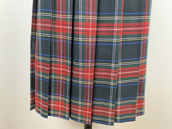 Vintage 80s Willow Ridge Plaid Pleated Skirt | Po… - image 3