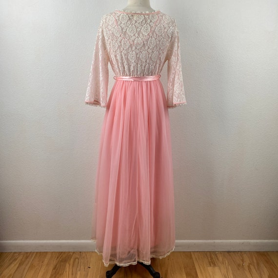 Vintage 60/70s  Gaymode Pennys Pink Peignoir Ling… - image 4