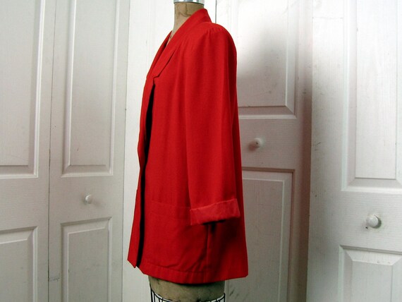 Vintage 80s Red Jacket | Radcliffe | Size 10 | Me… - image 3