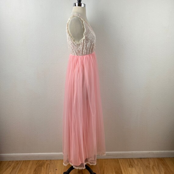 Vintage 60/70s  Gaymode Pennys Pink Peignoir Ling… - image 9