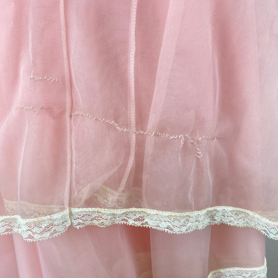 Vintage 60/70s  Gaymode Pennys Pink Peignoir Ling… - image 5