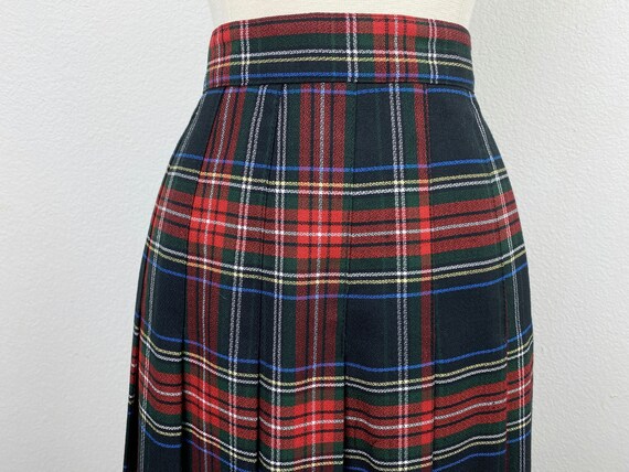 Vintage 80s Willow Ridge Plaid Pleated Skirt | Po… - image 2