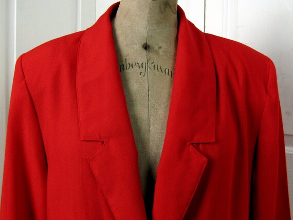 Vintage 80s Red Jacket | Radcliffe | Size 10 | Me… - image 7