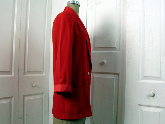 Vintage 80s Red Jacket | Radcliffe | Size 10 | Me… - image 5