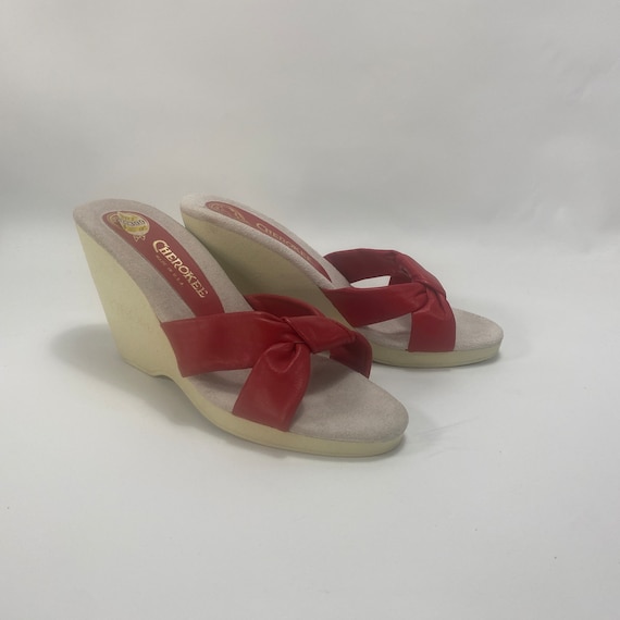 Red wedges size 8 sales