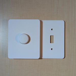 Philips Hue Smart Button (Old Version) Mount: Partial Light Switch Cover Plate for Two "Lever" Switches