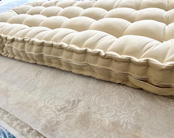 Cubrecama Shikibuton de lana hecho a mano de 5 pulgadas de grosor // Cojín de suelo // Envíe un mensaje para un tamaño especial.