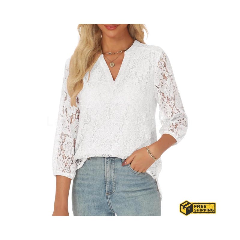 Lace Embroidered Romantic Blouse - 3 Colors