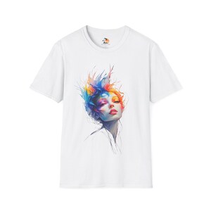 Watercolor Series #2 - Portrait T-Shirt, Artistic Tee, Casual Wear, Graphic Tee, Gift for Her, Unique Fashion Statement