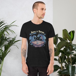 Houses & Humans Dragon Board Game T-Shirt – 100% Cotton, Funny Dungeons and Dragons Graphic Tee
