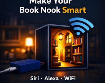 NookSmart Book Nook Battery Eliminator: USB-voeding, spraakbediening, Siri/Alexa-compatibel
