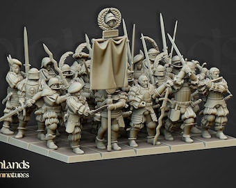 Highlands miniatures landsknechts of soltau | BASES INCLUDED