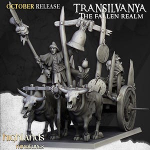 Highlands Miniatures Corpse Cart | BASES INCLUDED