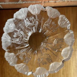 BLOCK - Frosted & Cut Crystal Tulip Garden Bowl - Vintage