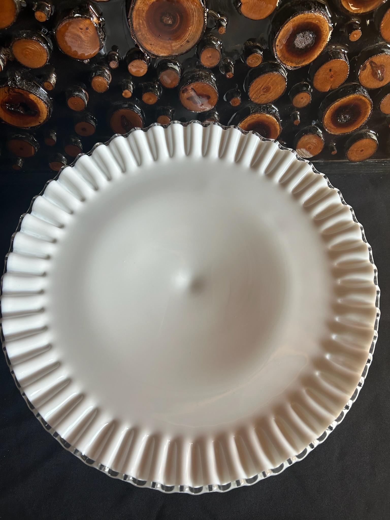 FENTON - 希少なヴィンテージケーキスタンド - シルバークレストミルク