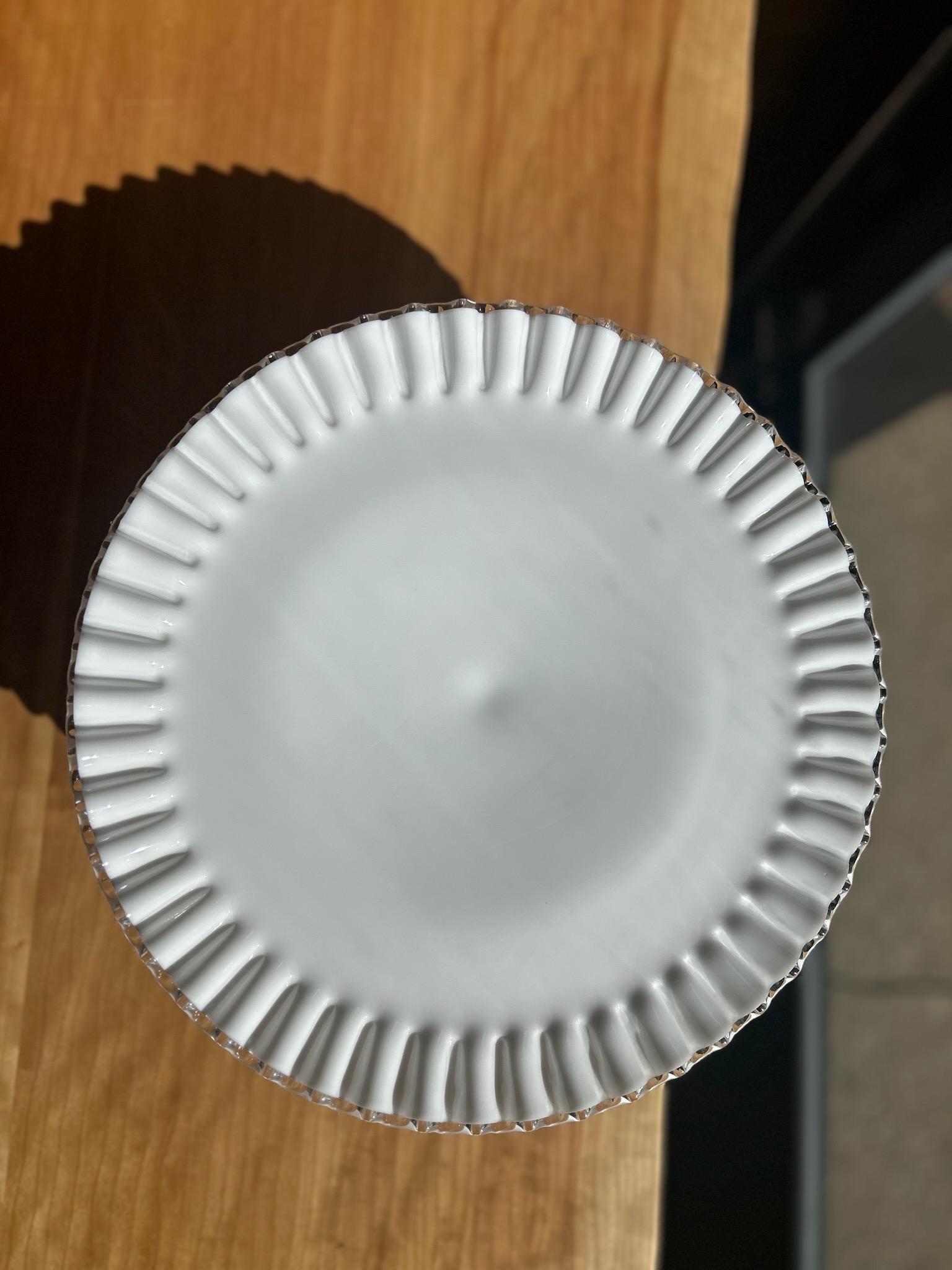 FENTON - 希少なヴィンテージケーキスタンド - シルバークレストミルク