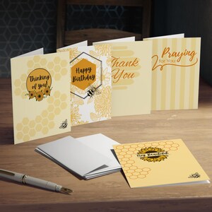Multi-Design Grußkarten (5er-Pack) für jeden Anlass | Geburtstag, Danke, motivierende Notizen, Blumenmuster, handgeschriebene Wünsche