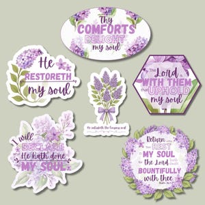 Consuelo Lila para el Alma, Pegatinas con Versículos Bíblicos para Mujeres Cristianas, Pegatina para Laptop, Pegatina para Vaso, Pegatinas de Fe en Dios
