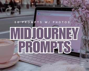 50 MidJourney Prompts with Photos | AI Art Inspiration | Aesthetic & Creative Prompt Pack | Digital Download