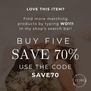 May include: Image with text: "LOVE THIS ITEM? Find more matching products by typing WD111 in my shop's search bar! BUY FIVE SAVE 70% USE THE CODE SAVE70." A couple is kissing, with a bouquet of flowers in the foreground.