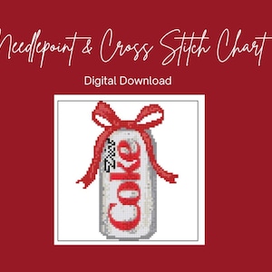 Diet Coke- Needlepoint/Cross Stitch Digital Stitch Chart