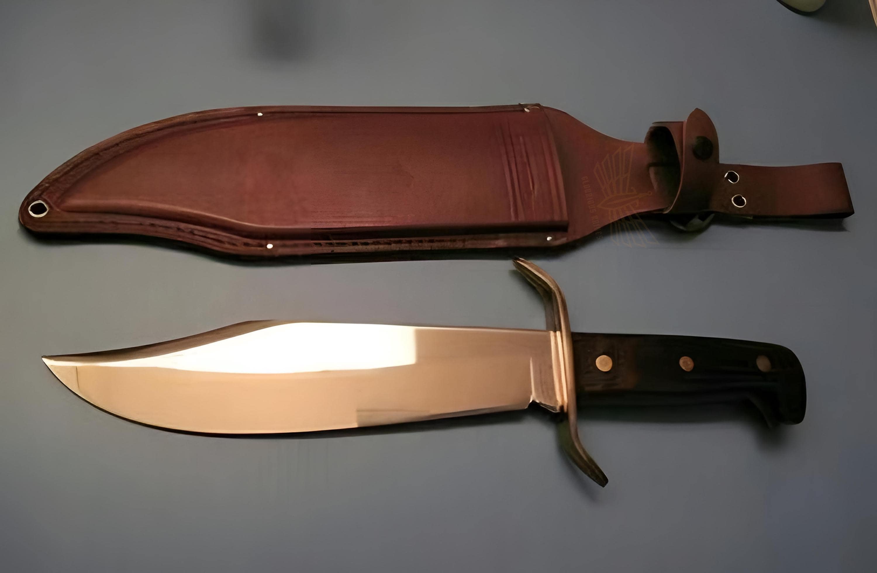 Western Bowie Knife High Carbon Steel Bowie Knife Replica With Leather Sheath | Collectible