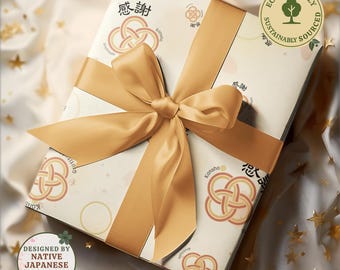 Japanse cadeauverpakking: Kansha 'Gratitude' Mizuhiki-knoop - 3 FSC-vellen