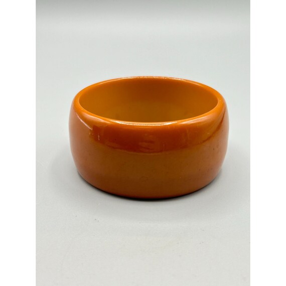 Wide Vintage Bakelite Bracelet Butterscotch Early… - image 3