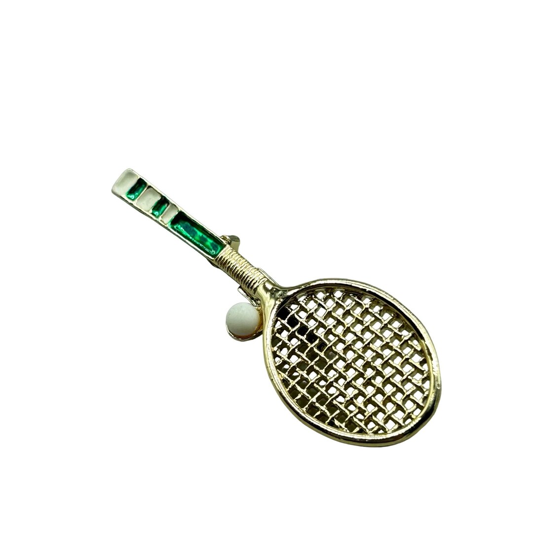 Raquette De Tennis Vintage Dunlop Volley - Bois Avec Couvre-tête - Occasion, Fabriquée Au Japon