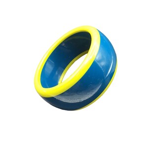 Blått & Grönt Chunky Armband Brett Plast Funky Tvåfärgat Armband