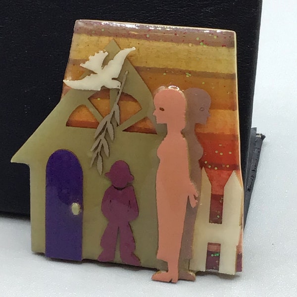 Pins By Lucinda Domestic Violence Family Handcrafted Handmade Laminated Brooch