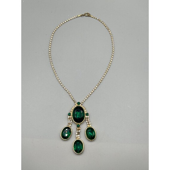 Collier émeraude Vert Clair Plaqué Or Avec Zirconium - Taille 0,83 Carats, Argent 925