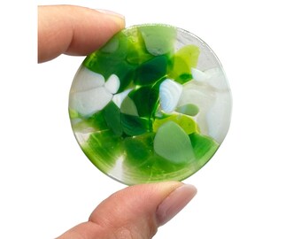 Handmade Fused Glass Pin Brooch Art Glass Wearable Art One of a Kind Jewelry