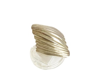 Simple Mid Century Modern Design Sterling Silver Ring Modernist Design Size 9.5