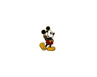 Vintage Walt Disney Mickey Mouse Tack Pin Gold Tone Enamel Made in Taiwan