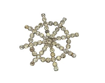Vintage Rhinestone Ship Steering Wheel Brooch Pin Vintage Style Nautical Jewelry
