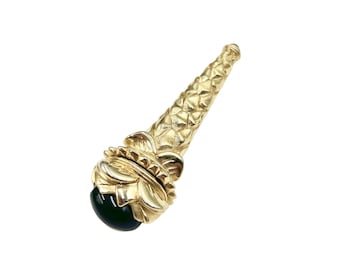 Signed Francesca Romana Gold Tone Brooch Vintage Haute Couture Italian Statement