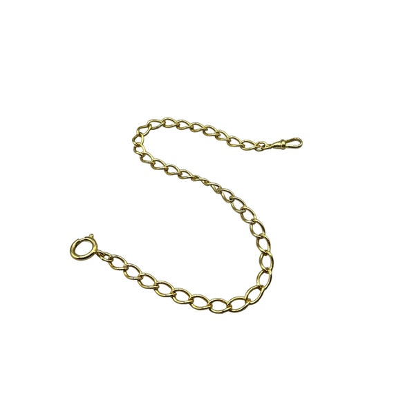 Vintage Gold Tone Watch Chain with Dog Clip Simpl… - image 1