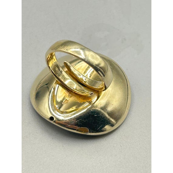 Gold Leaf Ring Adjustable Size Silver 925 Made in… - image 5