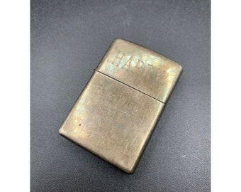 Zippo Lighter Sterling Silver Engraved Signed  Bradford PA Made In USA A XIV