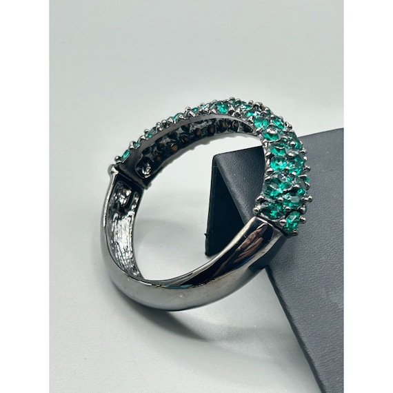 Designer Signed KJL Kenneth Jay Lane Hinged Clamp… - image 3