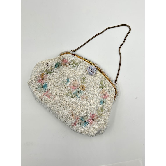 Antique Hand Beaded Purse Made in France Caprice … - image 3