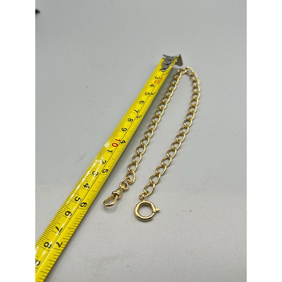 Vintage Gold Tone Watch Chain with Dog Clip Simpl… - image 4